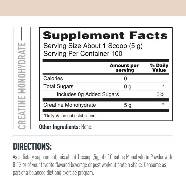 ISOPURE® CREATINE MONOHYDRATE  Nutritional Information 1